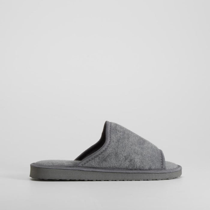 Zapatilla de casa abierta confort gris OLYNE