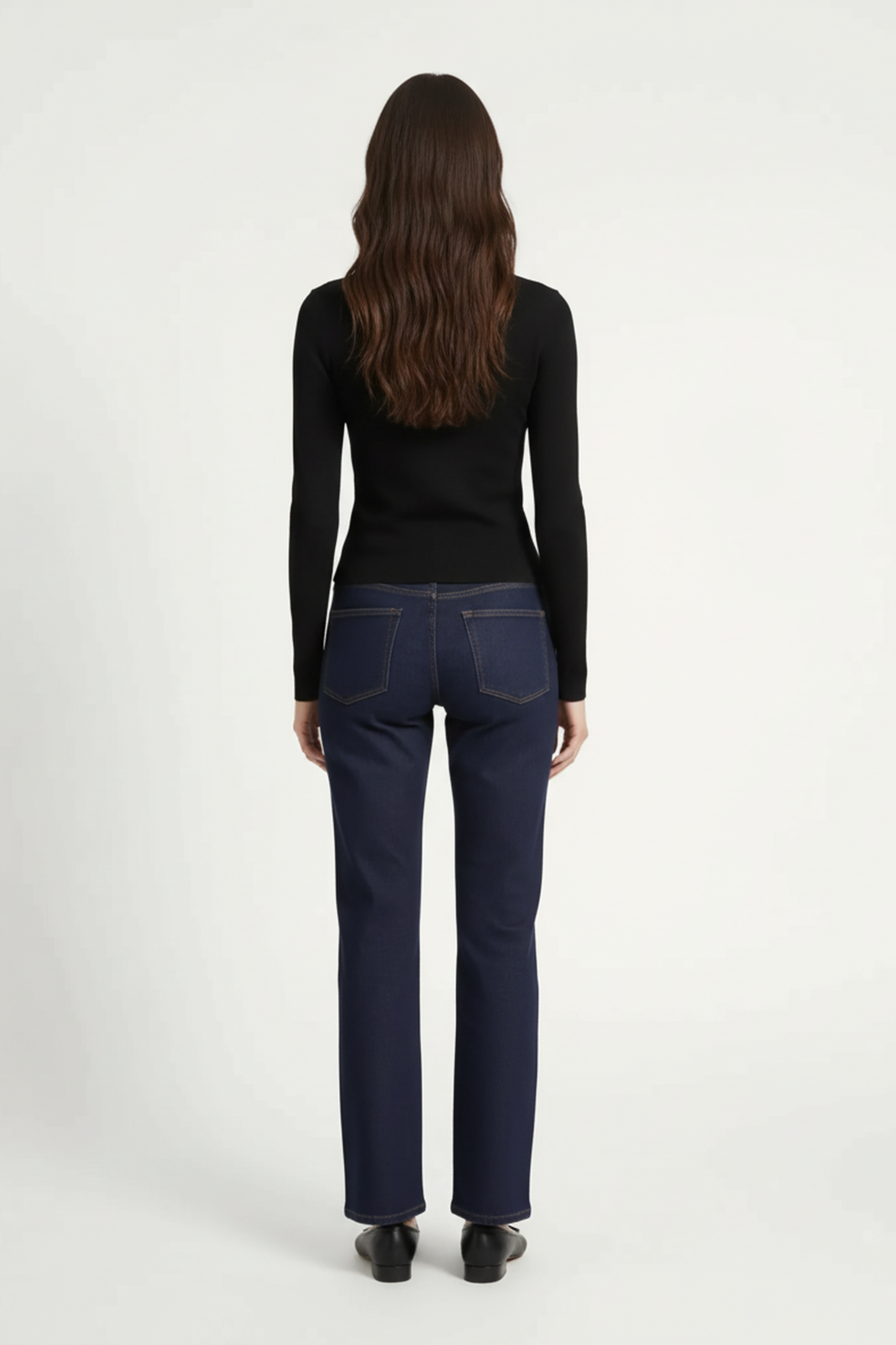 Amee Luxe Rib Long Sleeve Polo
