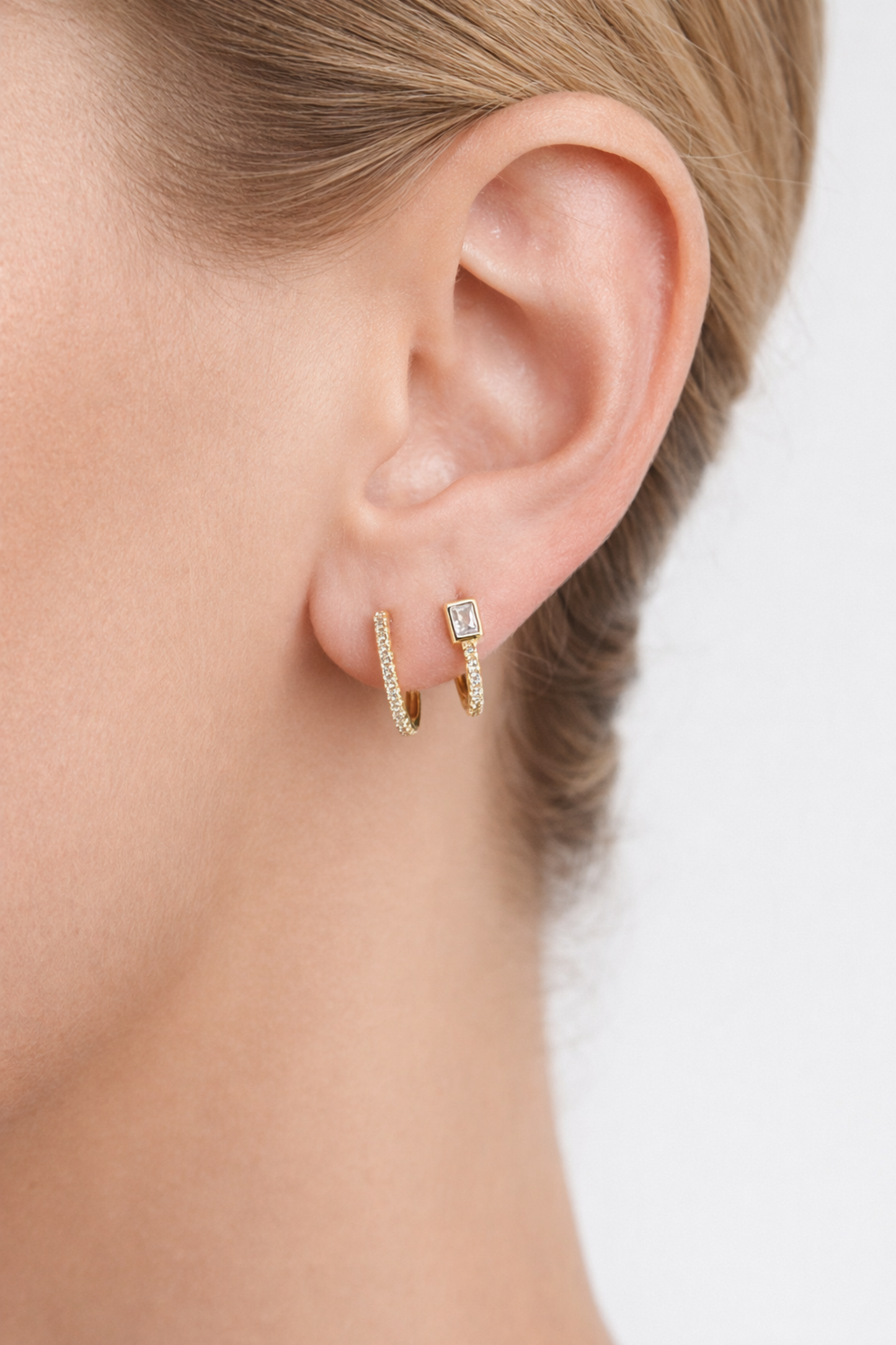 Daria Double Cz J Earring