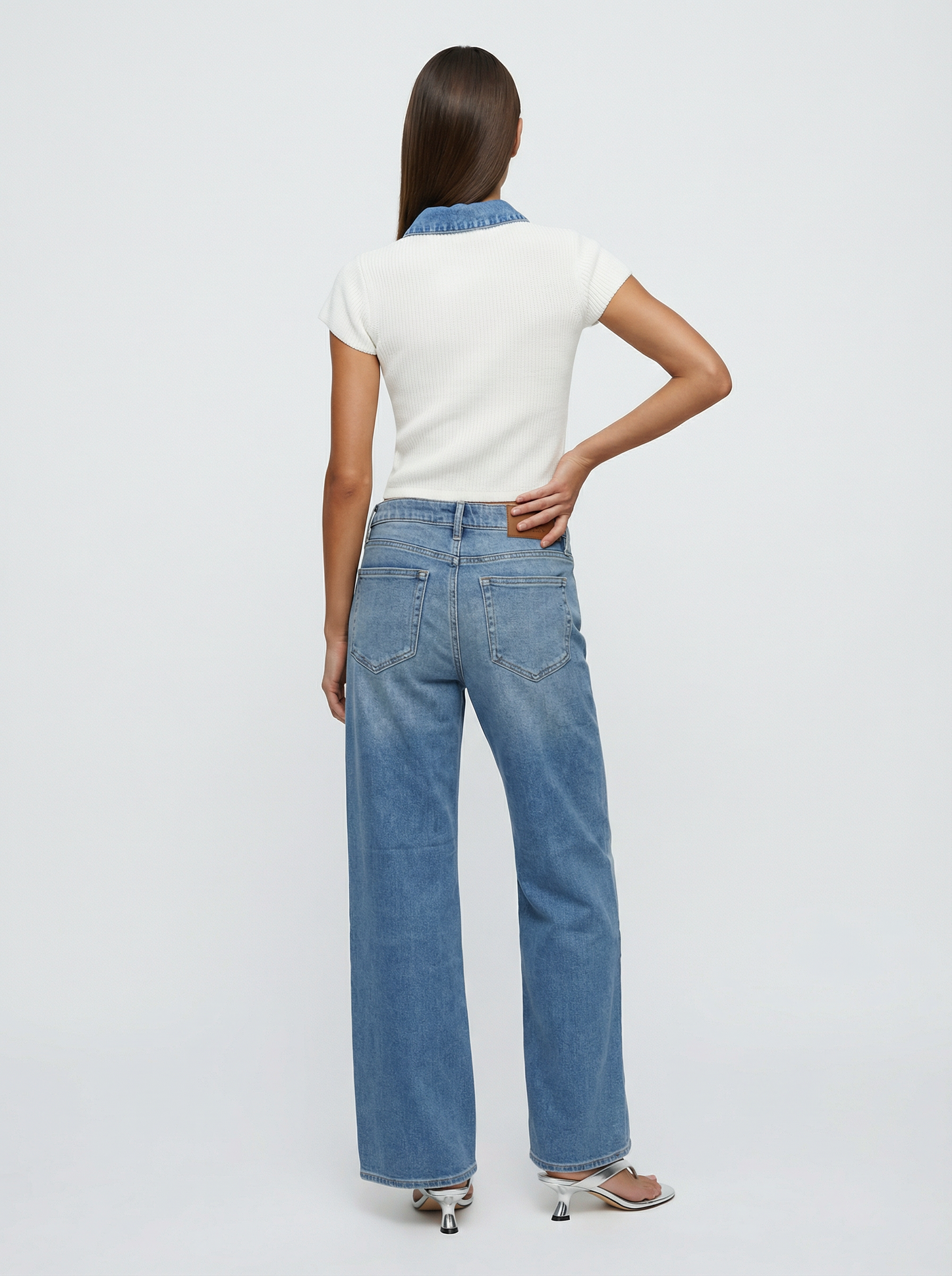 Elodie Denim Contrast Sweater