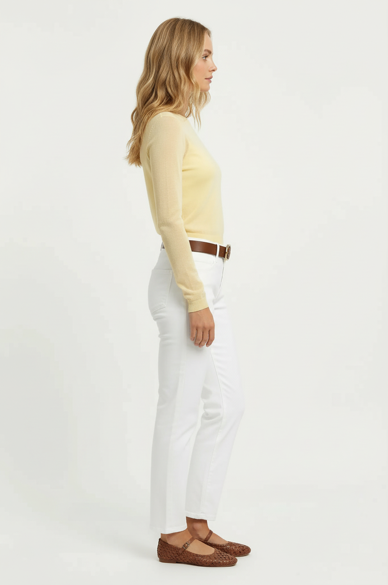 Farrah Sheer Crew Neck Sweater