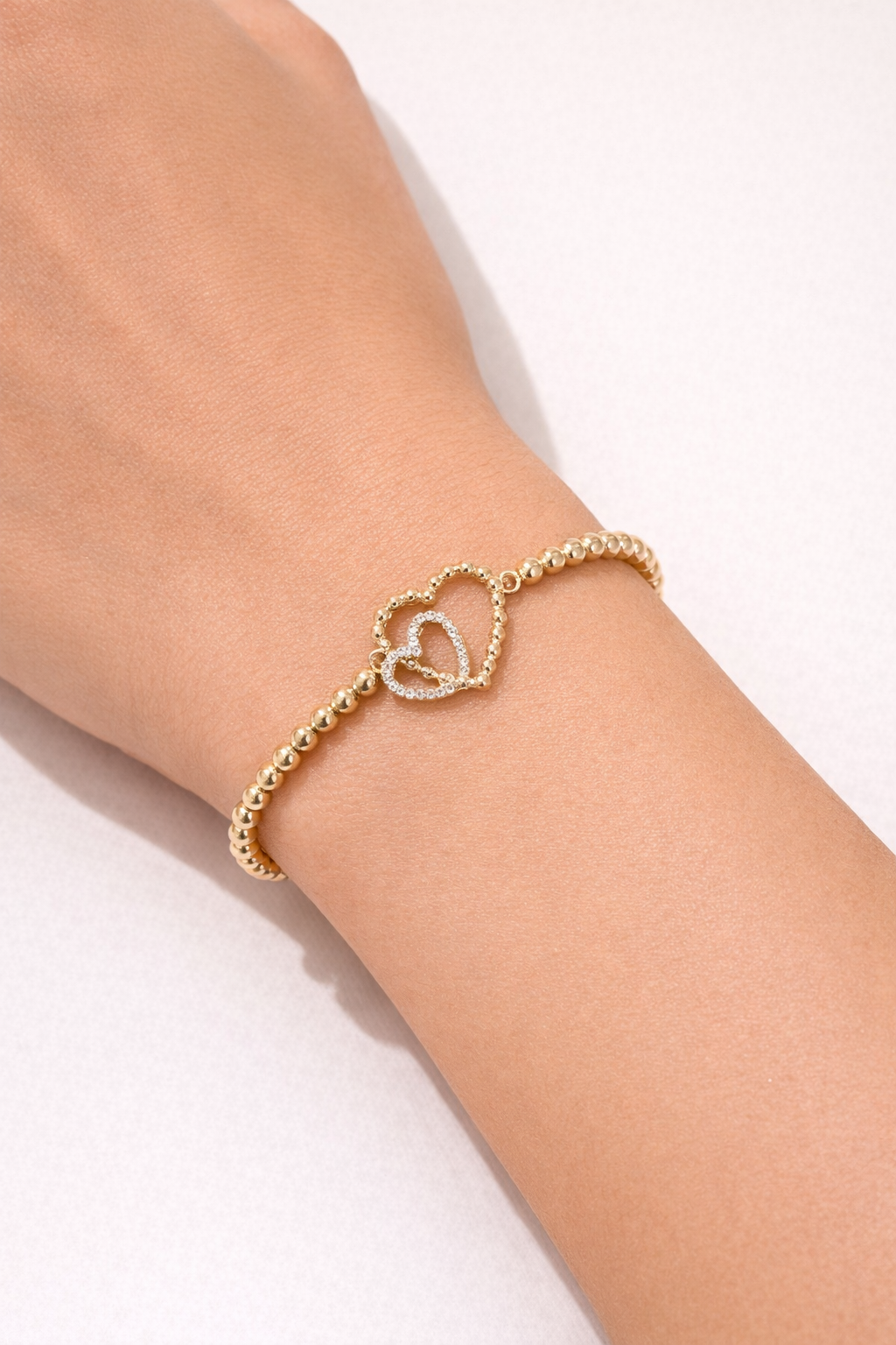 Imogen Double Heart Ball Bracelet