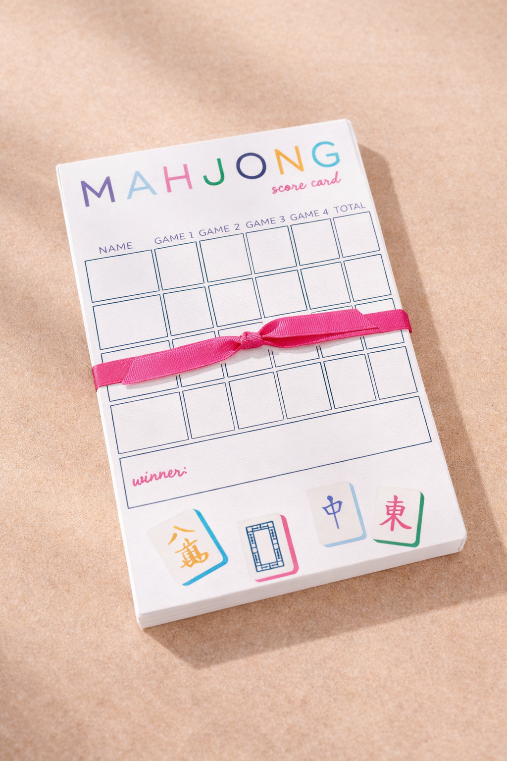 Mahjong Scoring Pad