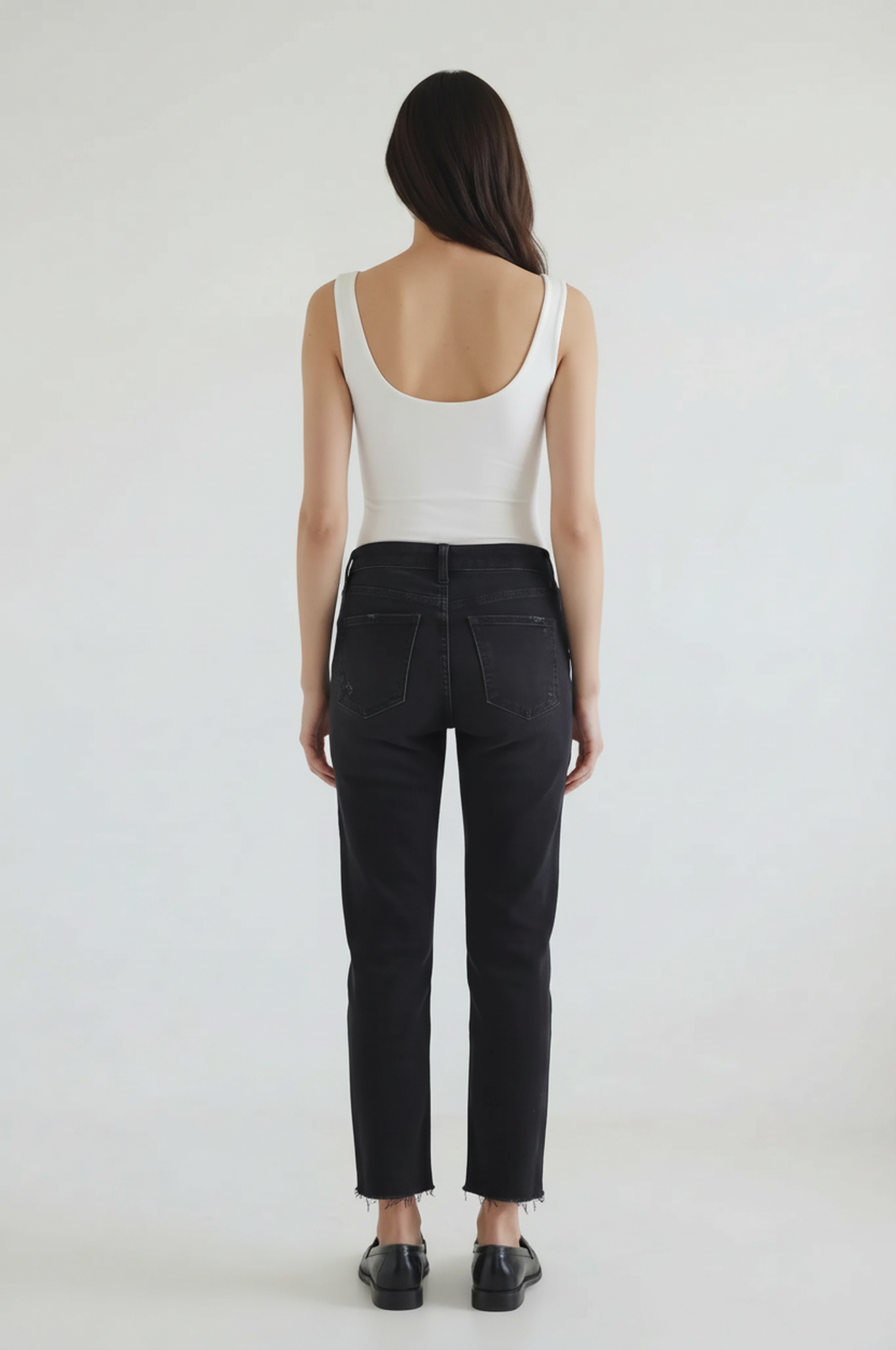 Mid Rise Ankle Straight