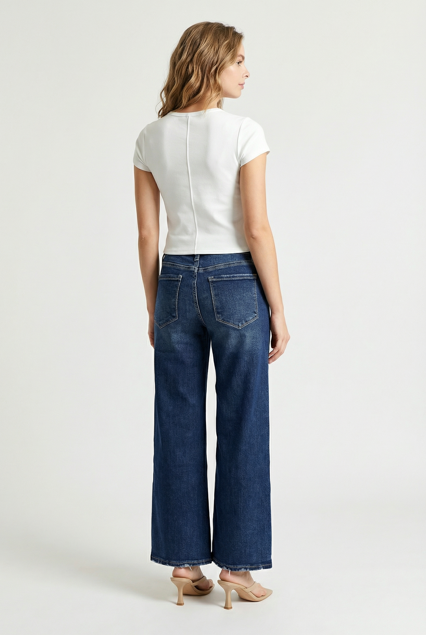 Mid Rise Ankle Wide Leg