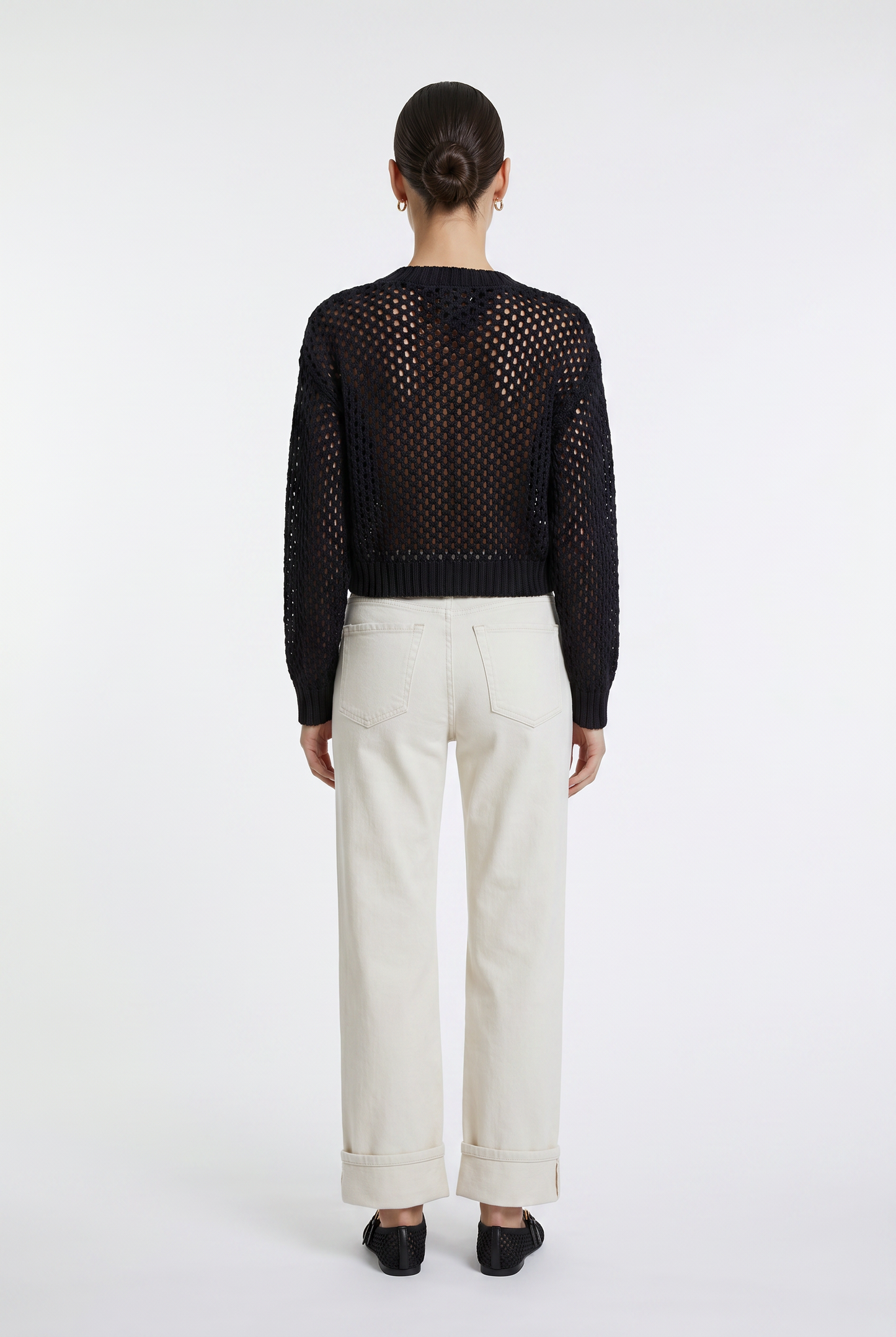 Mid Rise Wide Leg Trouser Pres
