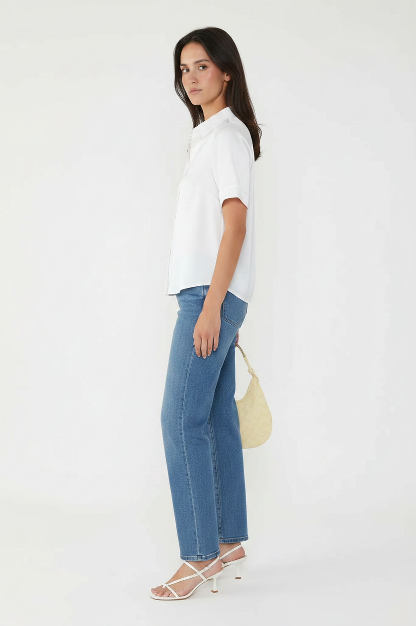 Short Sleeve Satin Shirt
