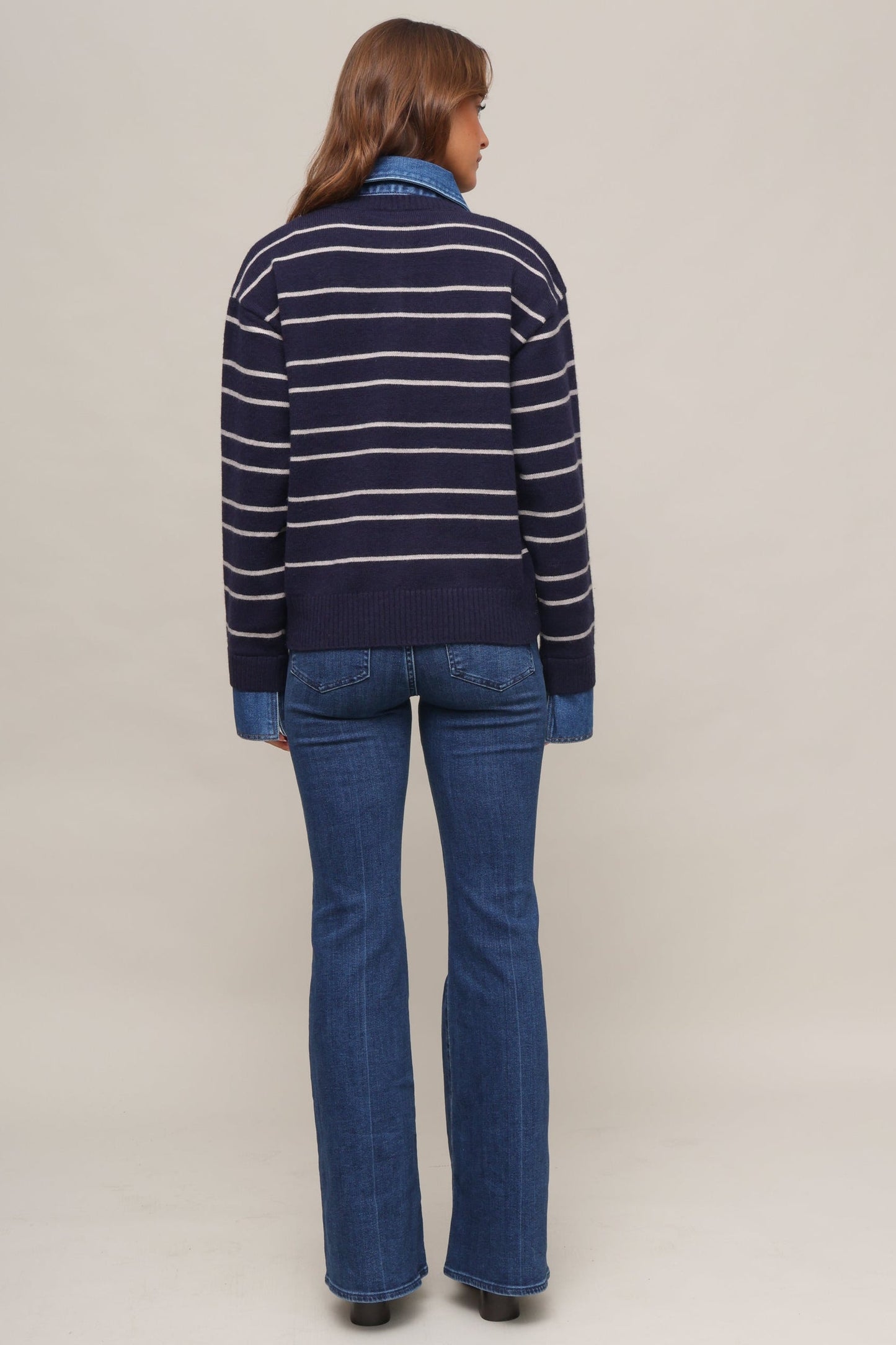 Topher Stripe Polo Sweater