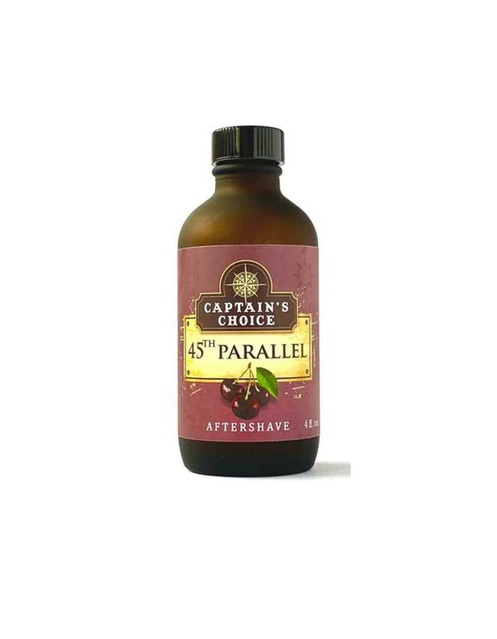 Captain's Choice 45th Parallel Aftershave bottle for personal grooming