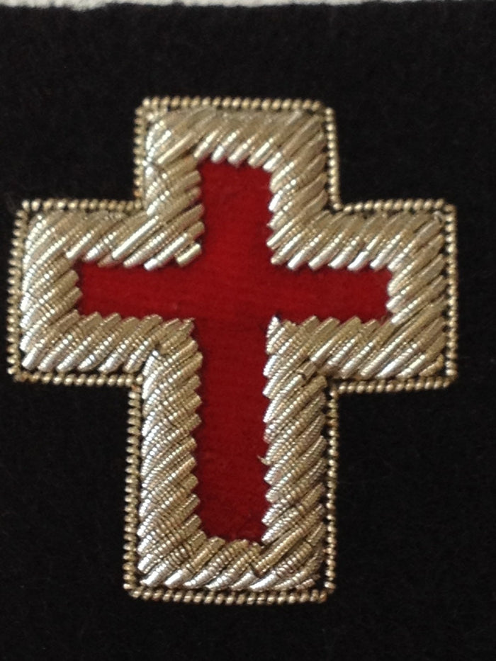 D181SKB-1 Sleeve Cross Sir Knight 1" Bullion (Pair)