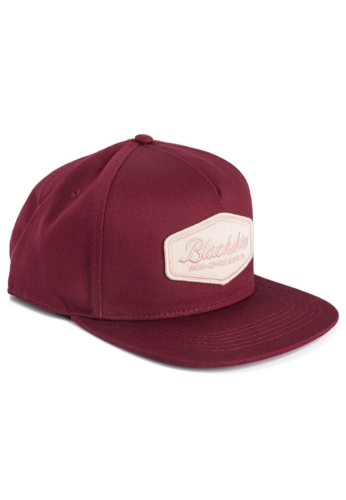 Blackskies-Oasis-Snapback-Cap-Maroon-Beige-Basecap-Hat-Side