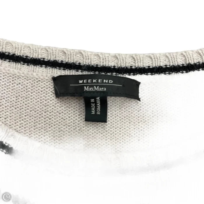 Sweater Designer By Max Mara In Black & Cream, Size: M