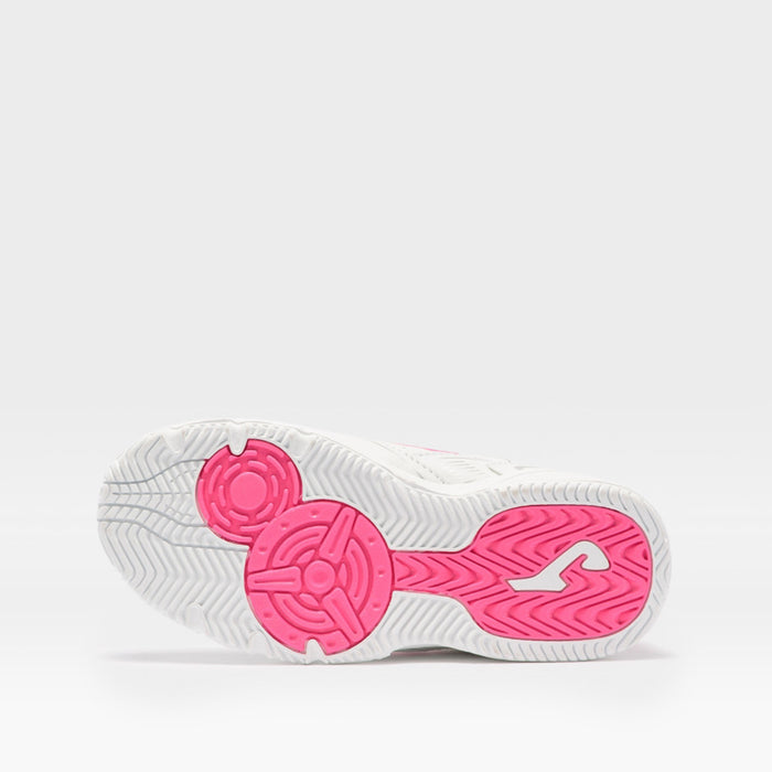 Tenis básico School blanco y rosa de JOMA