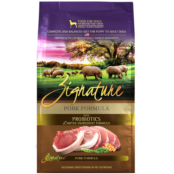 Zignature Limited Ingredient Formula Grain Free Pork Dry Dog Food