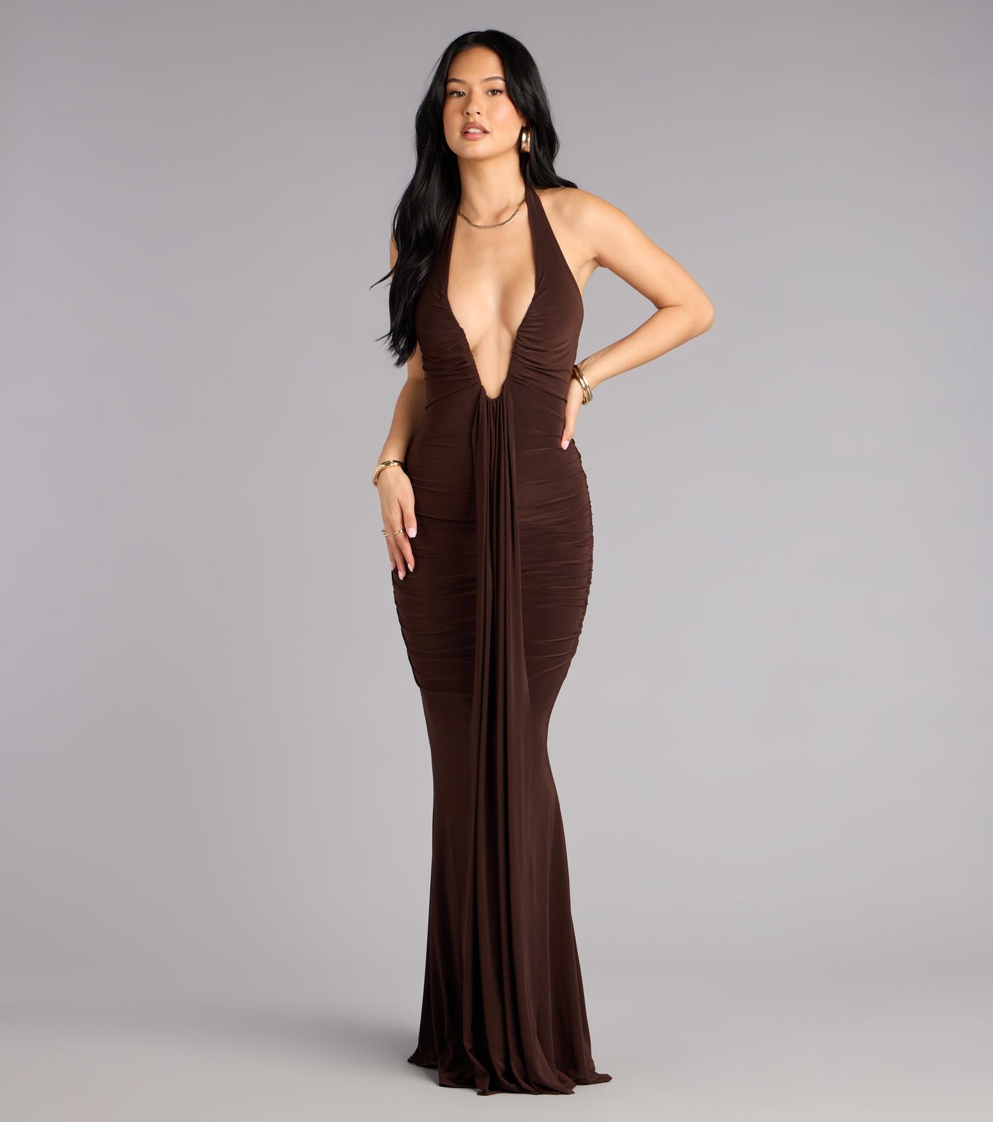 Allyssa Halter Sash Mermaid Formal Dress