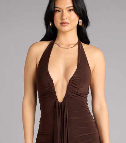 Allyssa Halter Sash Mermaid Formal Dress