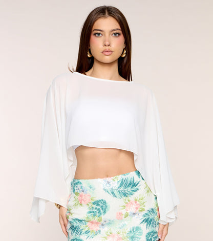 Effortless Days Sheer Chiffon Poncho