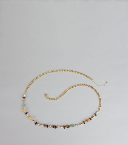 New Obsession Beaded Stone Chain Belt