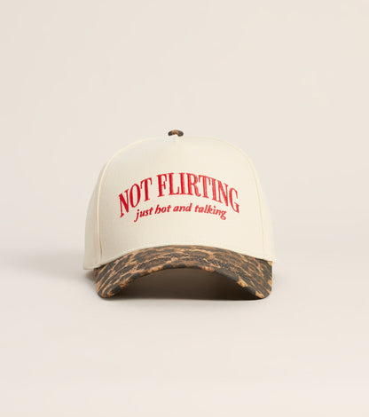 Not Flirting Leopard Print Baseball Hat