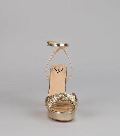 Extra Shine Platform Block Heels
