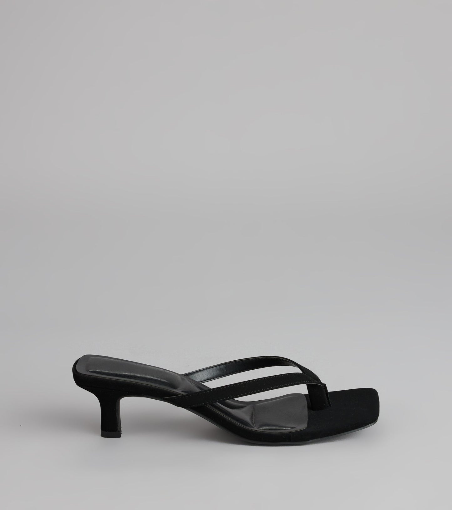 Feeling Chic Thong Square Toe Heels