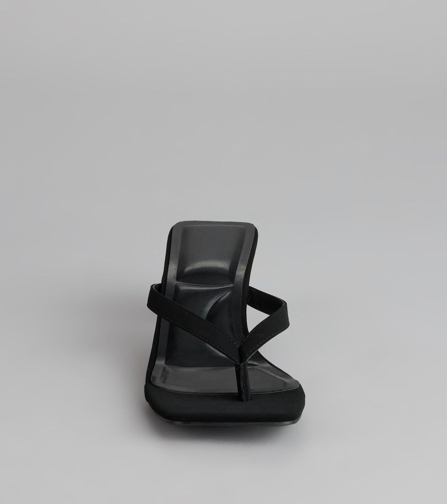 Feeling Chic Thong Square Toe Heels