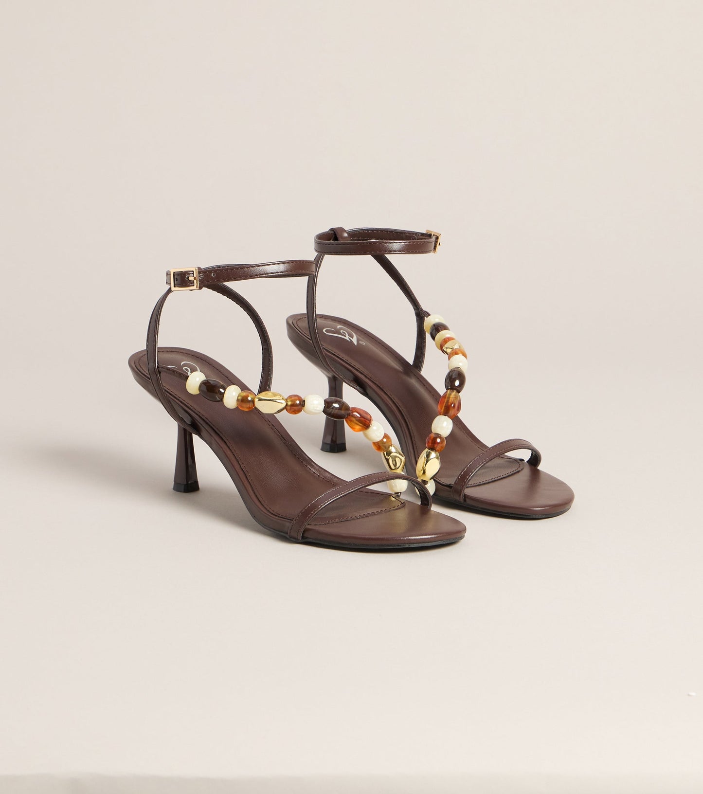 Vacation Glow Beaded Stiletto Heel Sandals