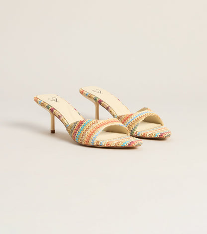 Spritz O' Clock Kitten Striped Heels