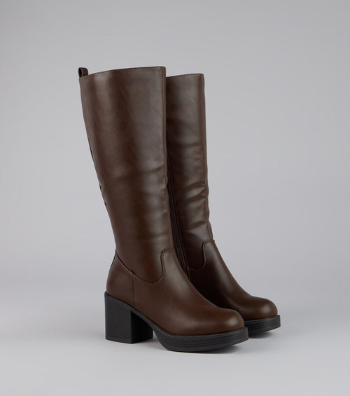 Retro Rise Knee High Platform Boots