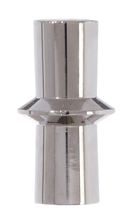 1-7/8" Tall x 15/16" Diam Bowtie Style Brass Lamp Finial Polished Nickel 1/4-27F Tap Bow Tie (11376N)