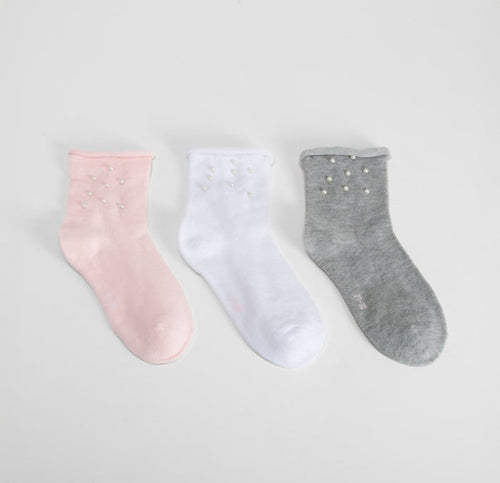 Pack 3 calcetines perlas multicolor MERKAL