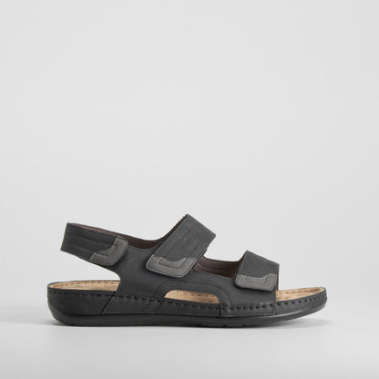 Sandalia triple velcro 3D Therapy  negra COMFEET