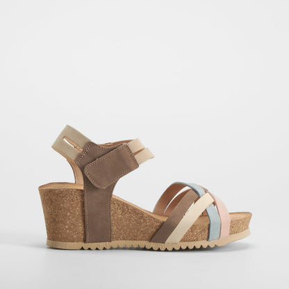 Sandalia cuña bio tiras multicolor SENDA ROAD