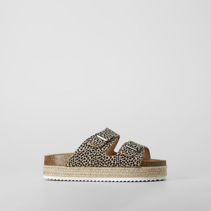 Sandalia bio animal print marrón OH GIRL!