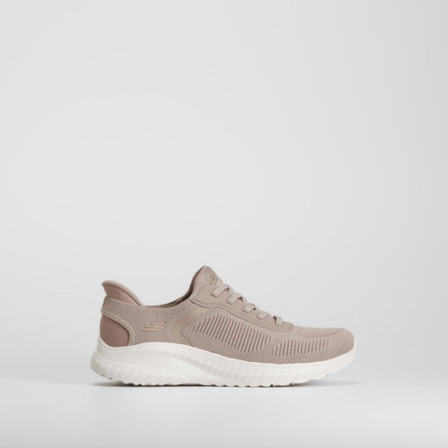 Zapatilla deportiva marrón suela blanca SKECHERS