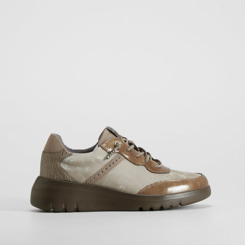 Deportiva casual cordón taupe MYSOFT