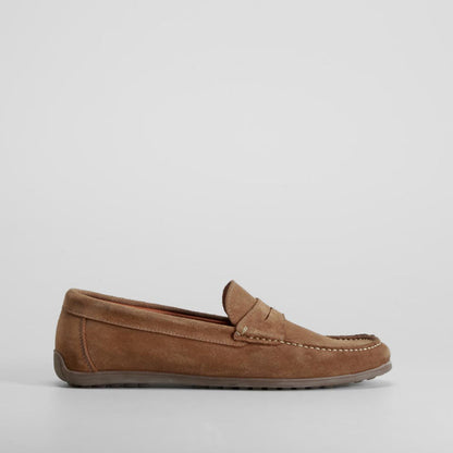 Mocasín marrón piel serraje FOSCO