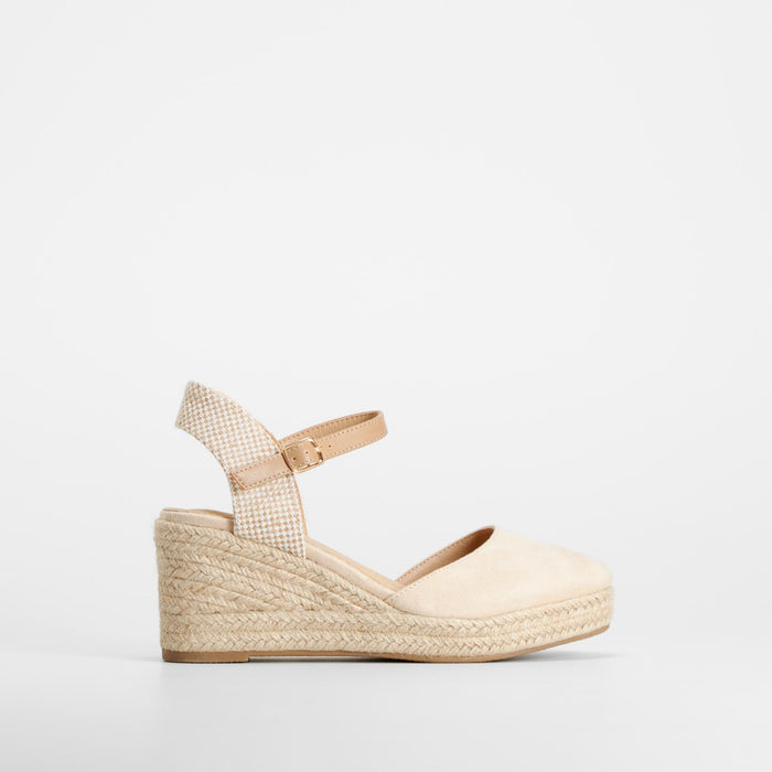 Sandalia cuña yute plataforma blanca PICCOLA PIU