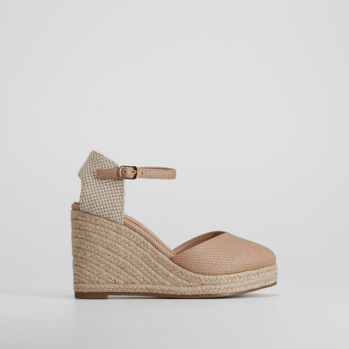 Alpargata cuña alta beige PICCOLA PIU