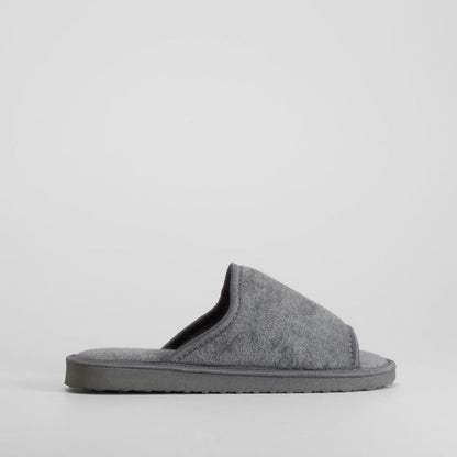 Zapatilla de casa abierta confort gris OLYNE