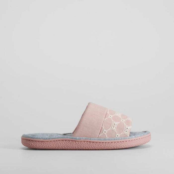 Zapatilla de casa rosa cómoda OLYNE