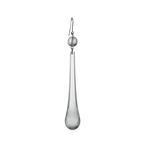 3" Clear Teardrop Lamp Crystal with Bead, ~4-3/8" overall length (55087)