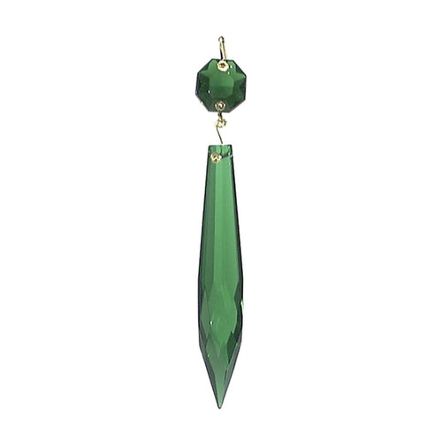 3" Green U-Drop Prism, ~4-1/4" overall length (55030G)