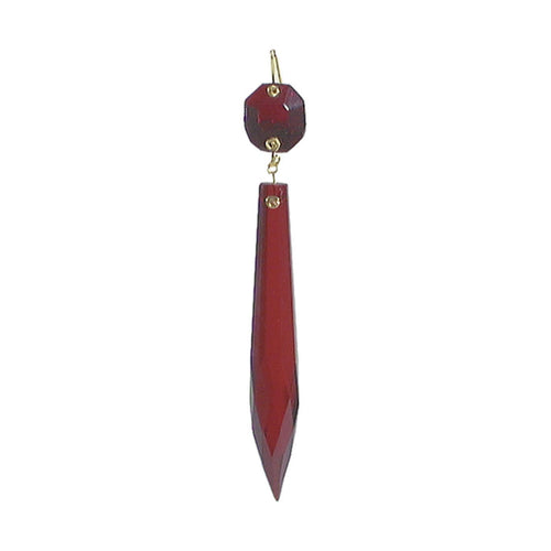 3" Ruby U-Drop Prism, ~4-1/4" overall length (55030R)
