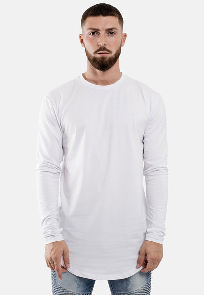 Oversize-Round-Longline-Longsleeve-T-Shirt-White