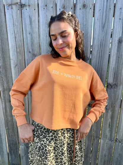 JESUS + PUMPKIN SPICE CROPPED TEE