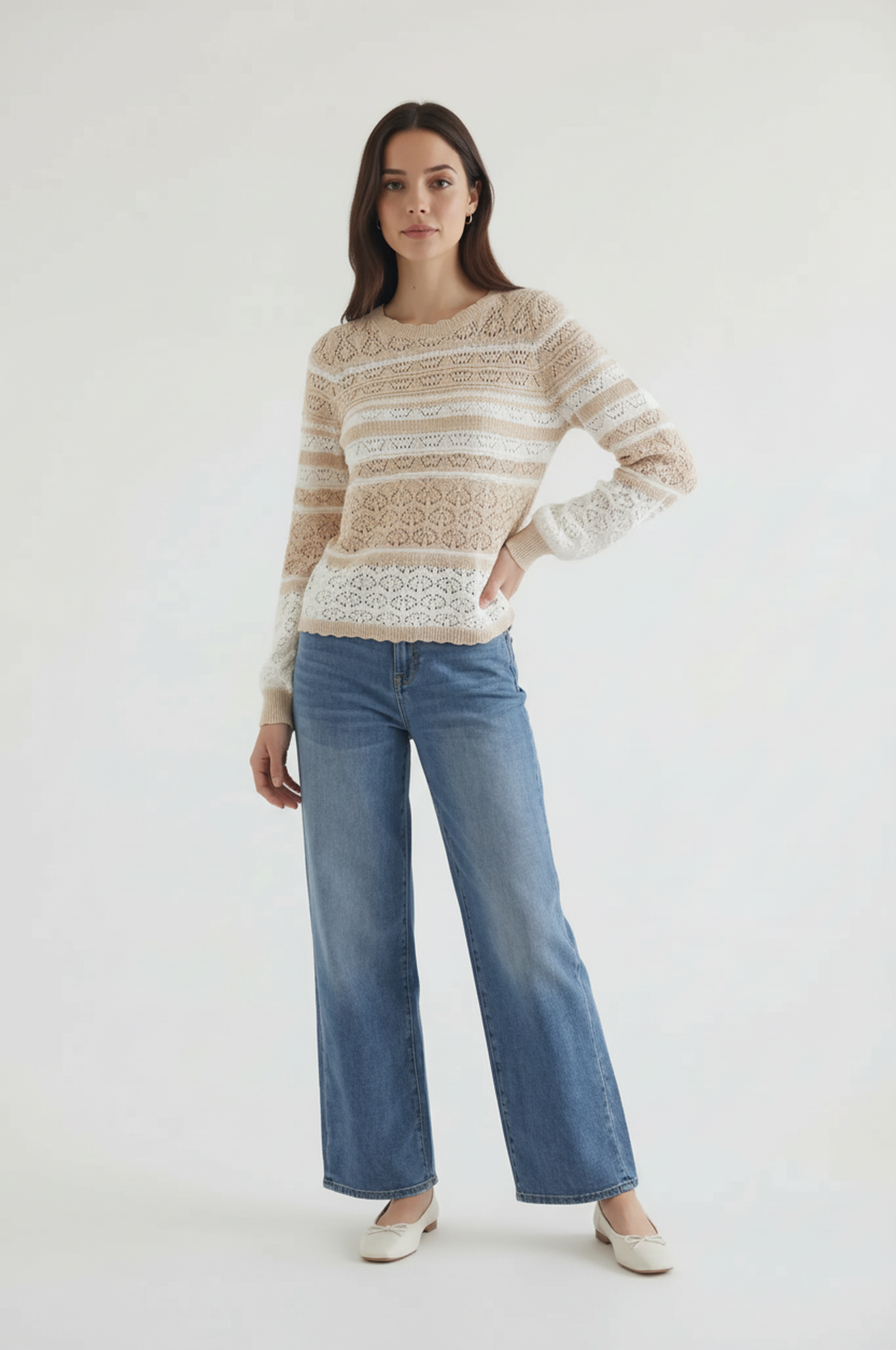 Abbe Scalloped Sweater