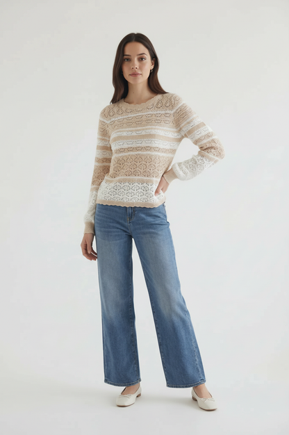 Abbe Scalloped Sweater