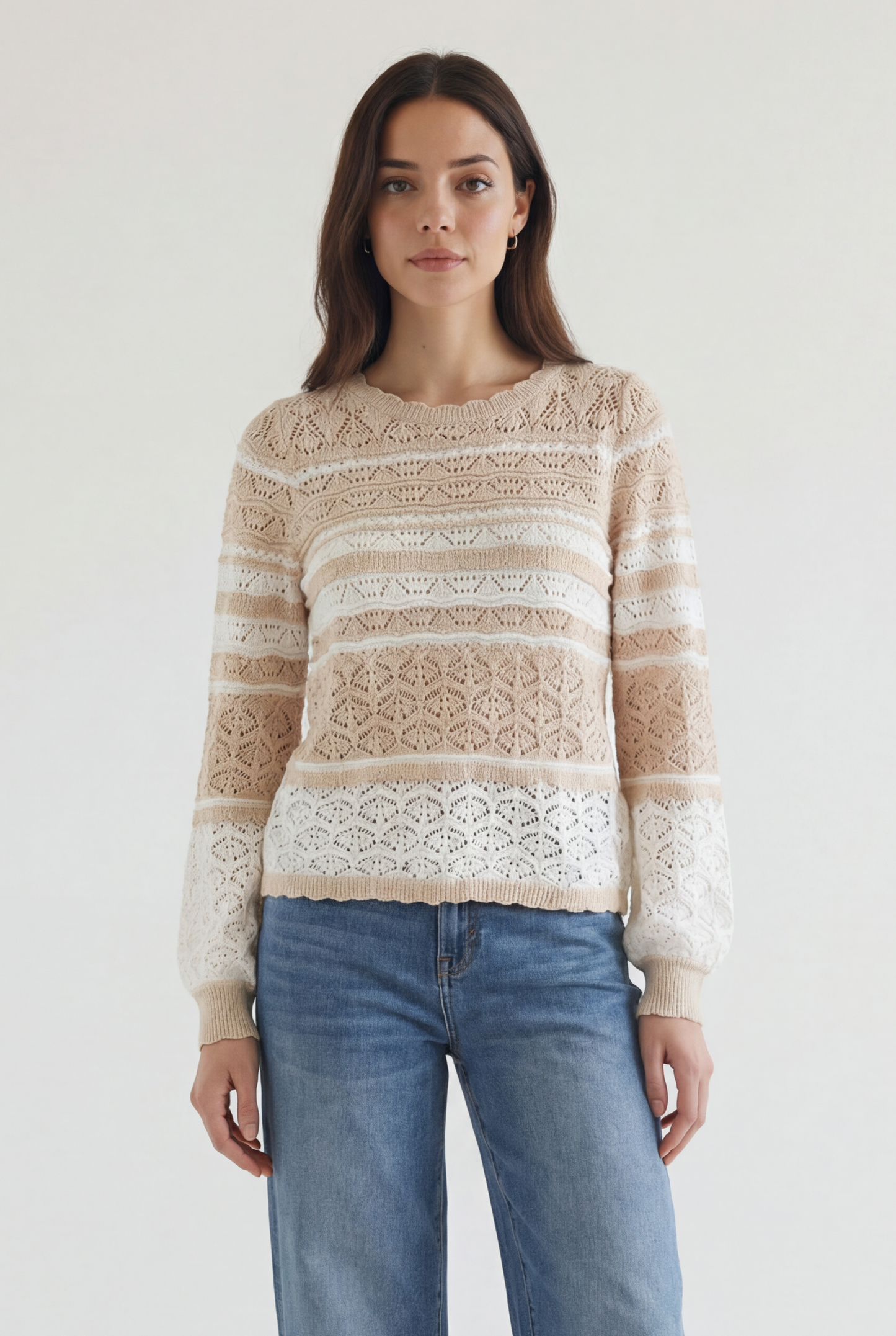 Abbe Scalloped Sweater