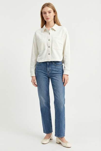 All Day Cropped Knit Jacket